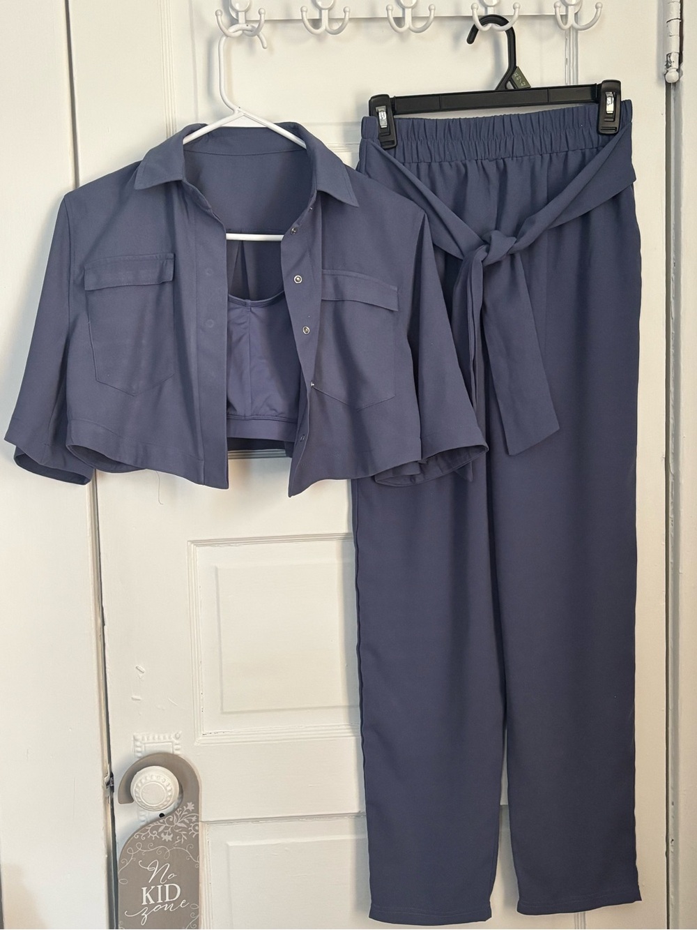 balera Three-Piece Wide-Leg Set in Slate Blue dance costume size small adult